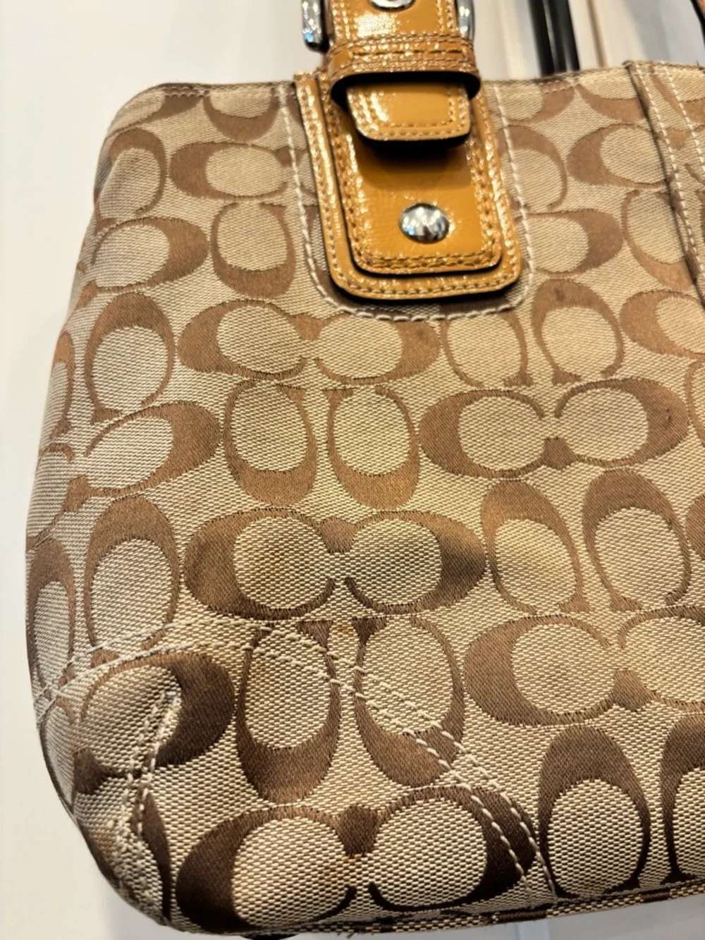 Coach SOHO Signature Jacquard Satchel - Picture 6 of 13